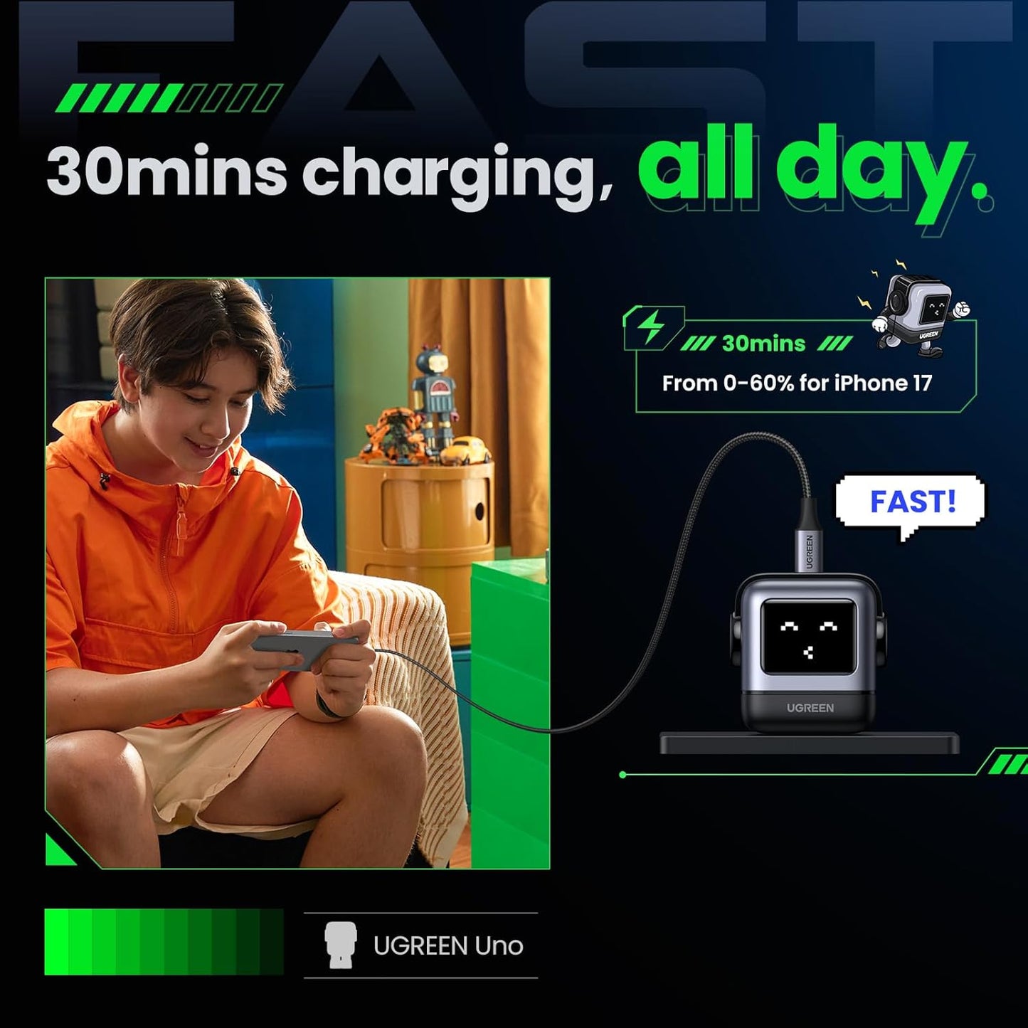 Cargador Robot Ultra Rápido UGREEN