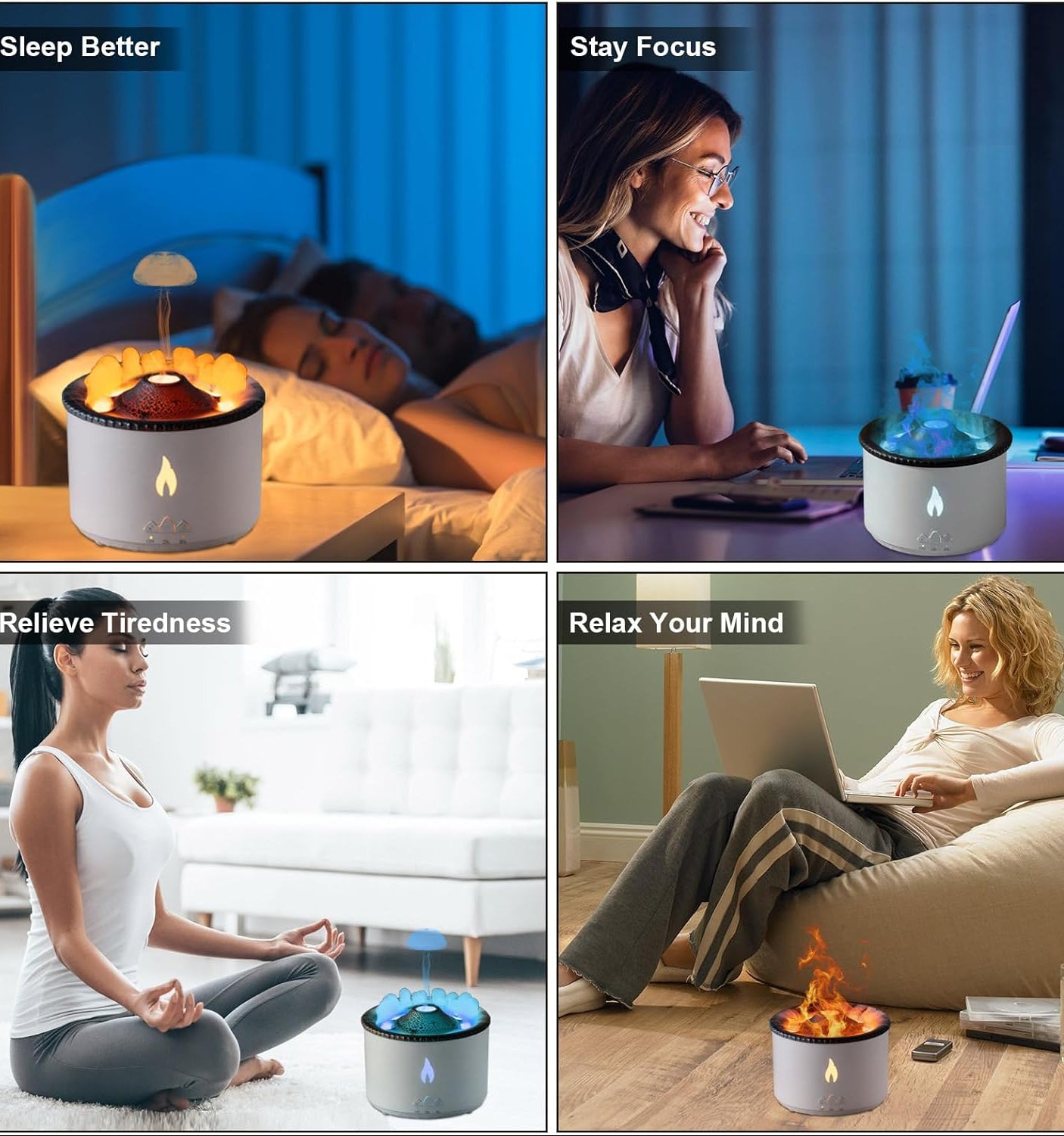 Humidificador Difusor de Aromas Volcán Mágico®